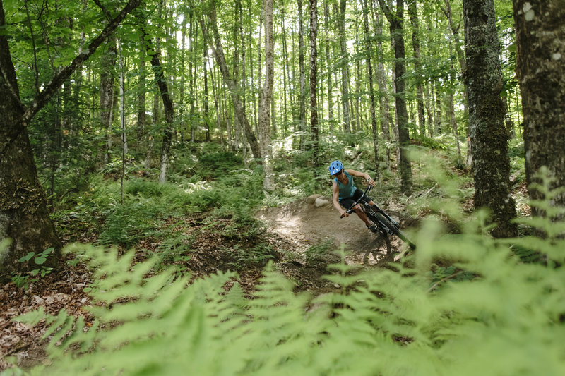 Riding the berms on Rocket Man.