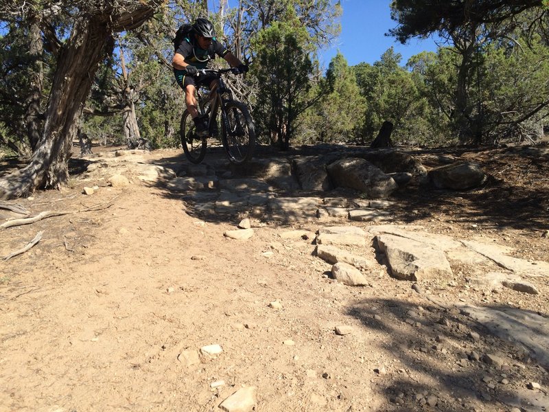 Steven flying through an outcropping on Faceplant.