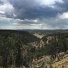 Looking south towards 160 through Big Canyon.