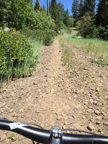 Shale section of trail before it turns into singletrack