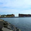 Perce Rock near the start line on the wharf.