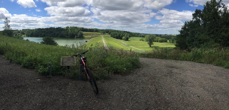 Overlook of reservoir after a medium-length climb.