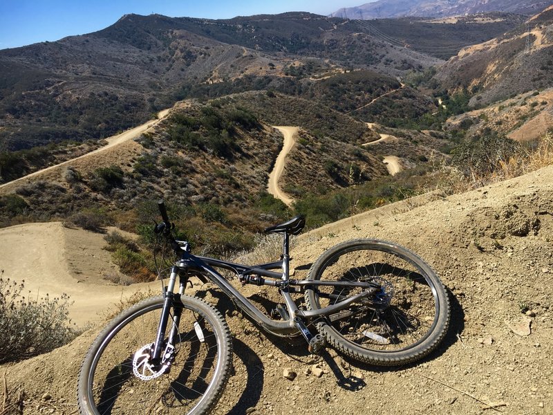 Winding up the Black Star Canyon Trail.