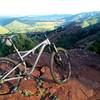 Salsa Horsethief demo from the Golden Bike Shop, overlooking Red Rocks to the South.