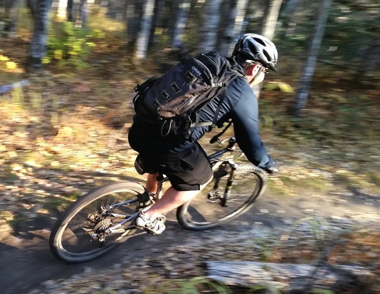 Ripping around Kincaid Park's great singletrack.