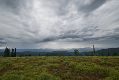 A storm rolling in from the top of Cook Mountain.