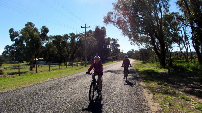 The trail continues on Gibbs Rd before entering the Gnangara-Moore River State Forest.