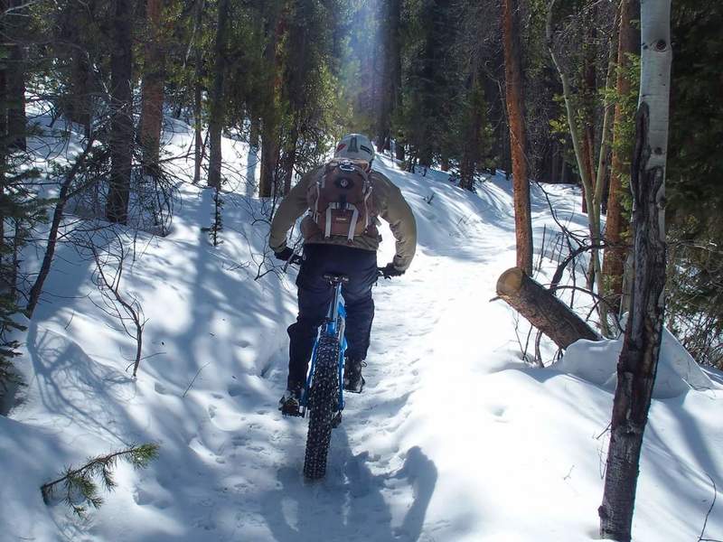 Heading out the Ditch Trail after a South Fork Loop.