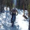 Heading out the Ditch Trail after a South Fork Loop.