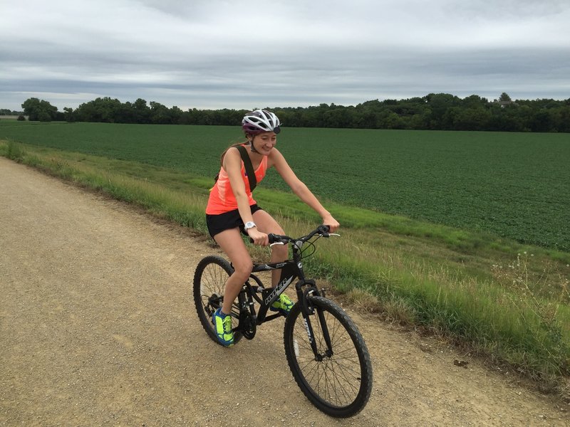 Crop fields line the Levee Trail around most of the city; it's a very peaceful escape from the streets.