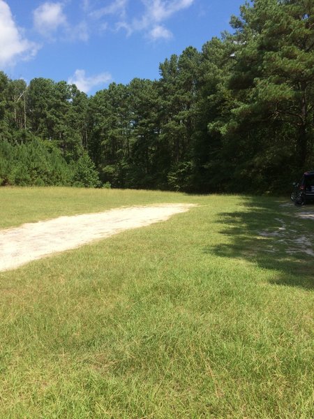 Large parking area at trailhead.