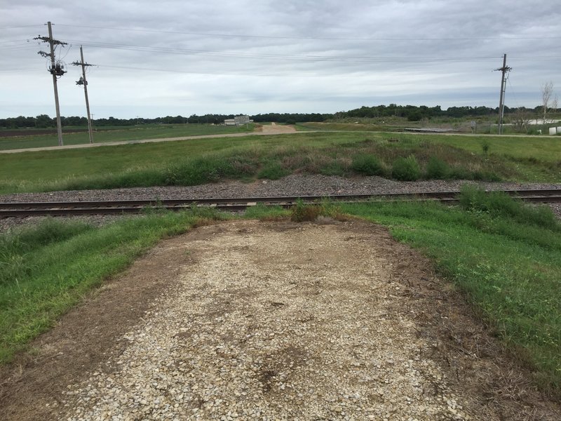 Another unimproved track crossing, use caution