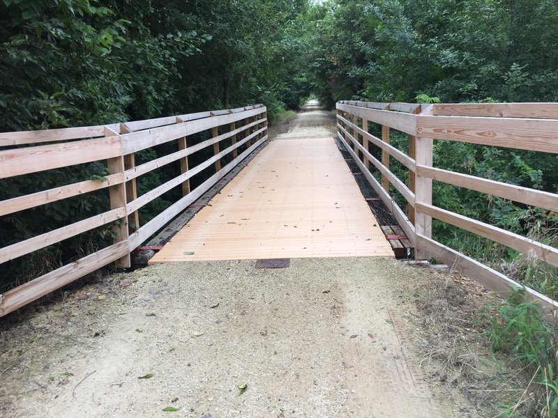 Every bridge along the trail has been improved with a composite wood surface and well built railings