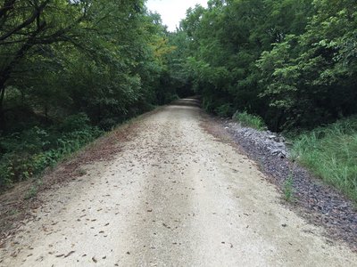 The tree canopy along the trail is impressive for most rail to trails in KS.  Most trails are very exposed.
