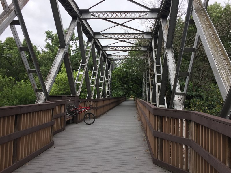 Another bridge over the Smoky Hill river that's been converted for bike/walk use.