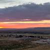 The view from top, right before the descent, looking out over the Rangely oil fields.