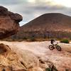 Susan B. rolling the slick rock in Utah.