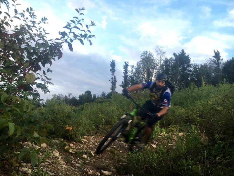 Matt Fithian is in more focus than the picture on a berm in the Boneyard.