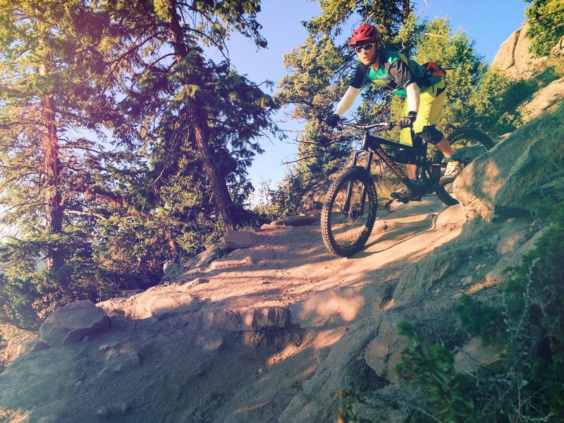 The technical corner on the Summit Loop.