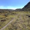 Route through the canyon. Facing uphill.