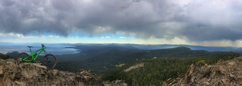 Ride with a view.... Fun trail. Solid climb. Great view and some rocky technical sections near the top.