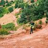 The last big slab of red rock before reaching the top of Red Rocks trail (heading north).