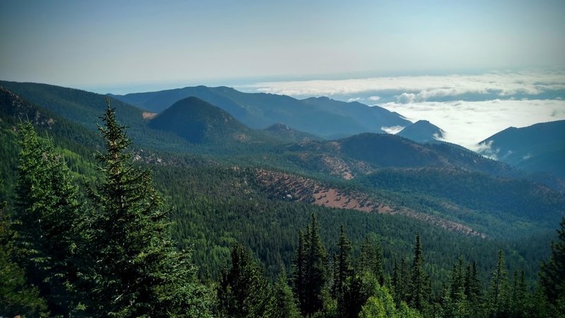 View northward to North Cheyenne Canyon.