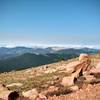 View westward from S. Almagre Peak toward Cripple Creek mine.