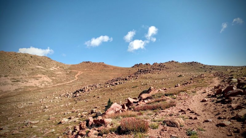 Pike's scree, rocks, boulders and steep grade make for a difficult climb.