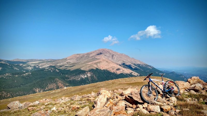 The view from the top toward Pikes Peak is breathtaking. 12,383ft/3774m