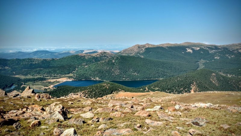 View west towards the reservoirs.