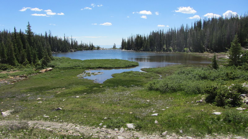 One of the larger pot hole lakes along the trail.