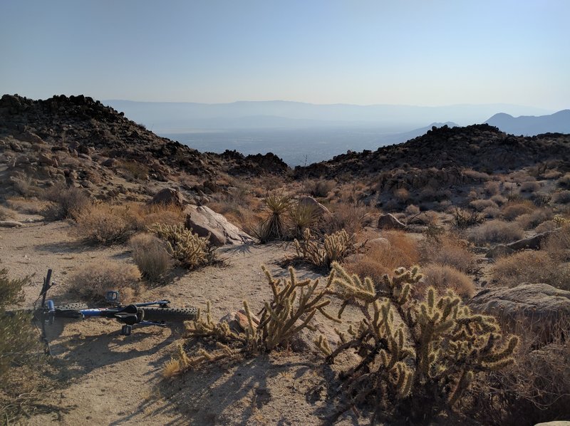 A few miles in and you'll already be soaring over other trails in the Palm Desert network.