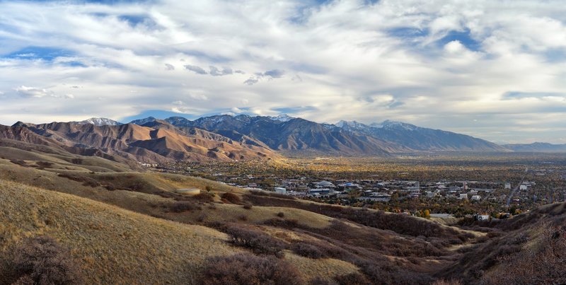 East Bench area of Salt Lake City below the Wasatch Mountains with permission from HighDesertView