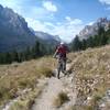 The awesome backdrop of the Sawtooth Mountains.