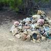 A memorial placed for the late Darren York (2006). He died at this spot in an apparent mountain bike accident.