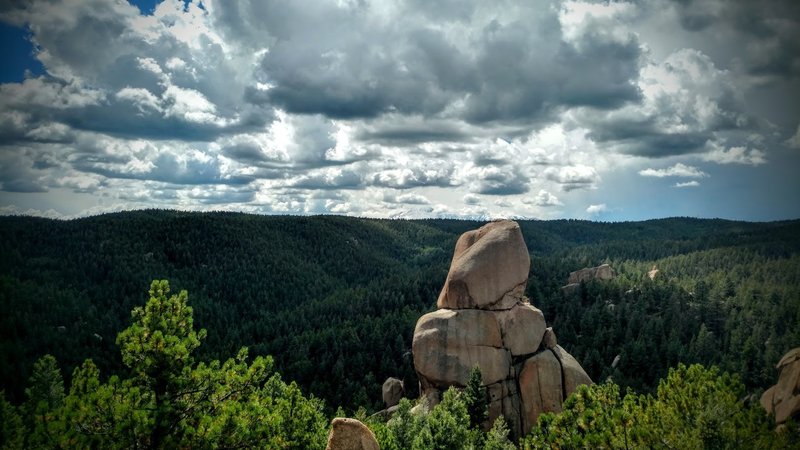 Colossal boulders stand guard along North Beaver Creek.