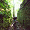 Pedaling through house-sized boulders is one of the coolest features of the Jakes Rocks Trail System.