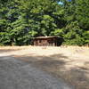 Annie's Cabin, a hiking shelter open to public use. Be careful of the wasps.