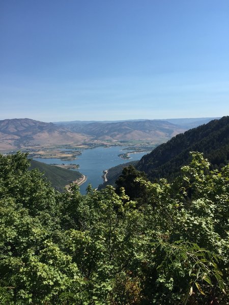 Overlooking Pineview Reservoir.