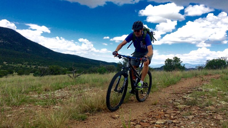 Riding along the CDT near Bear Mountain.