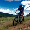 Riding along the CDT near Bear Mountain.