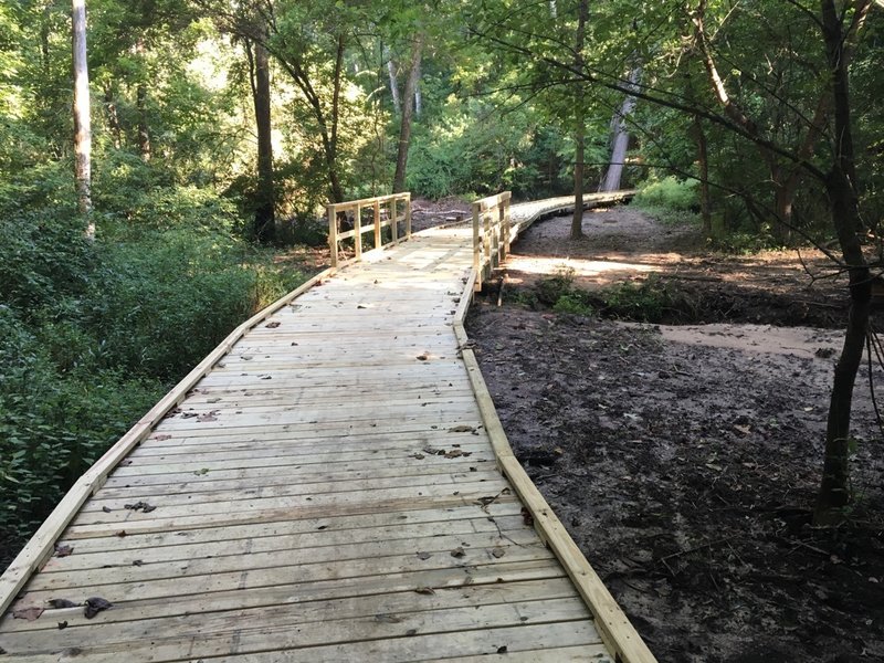 Boardwalk near cove.