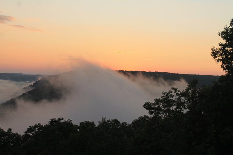 Fog on the mountains.