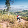 Heading down Pinecone, high above Park City!