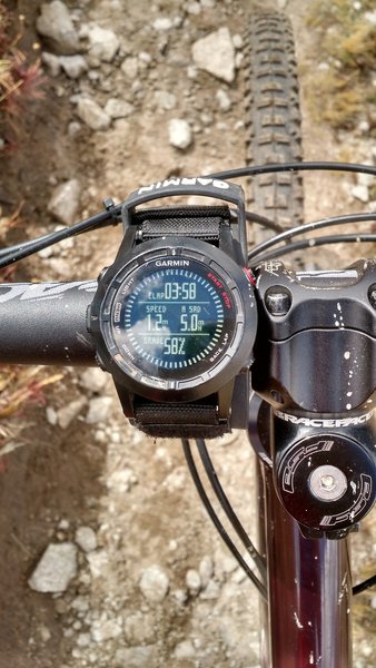 The watch claims a 58% grade climbing up Canyon Creek to the top.