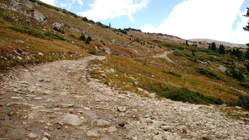 Hancock Pass is a 4X4 road that sucks a lot of energy heading up it.