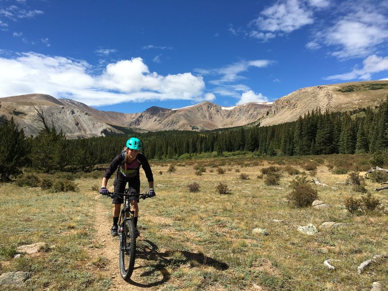 Stellar highcountry riding on Twelvemile Trail.