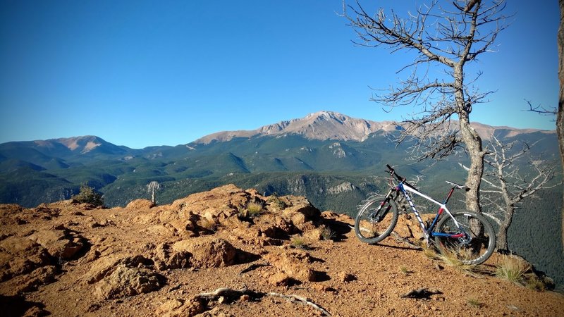 Pikes Peak from Rampart Range Road.