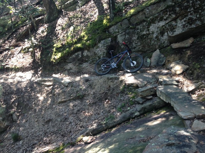 Rocky slab crossing on Rattlin' Run.